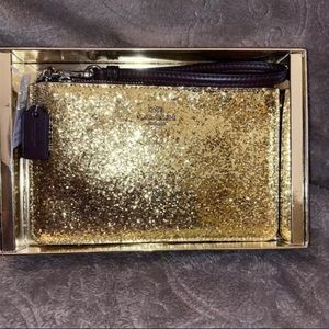 Coach Gold Wizard Of Oz Glitter Wristlet